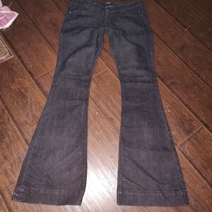 Express Black Flare Low Rise Waist Jeans